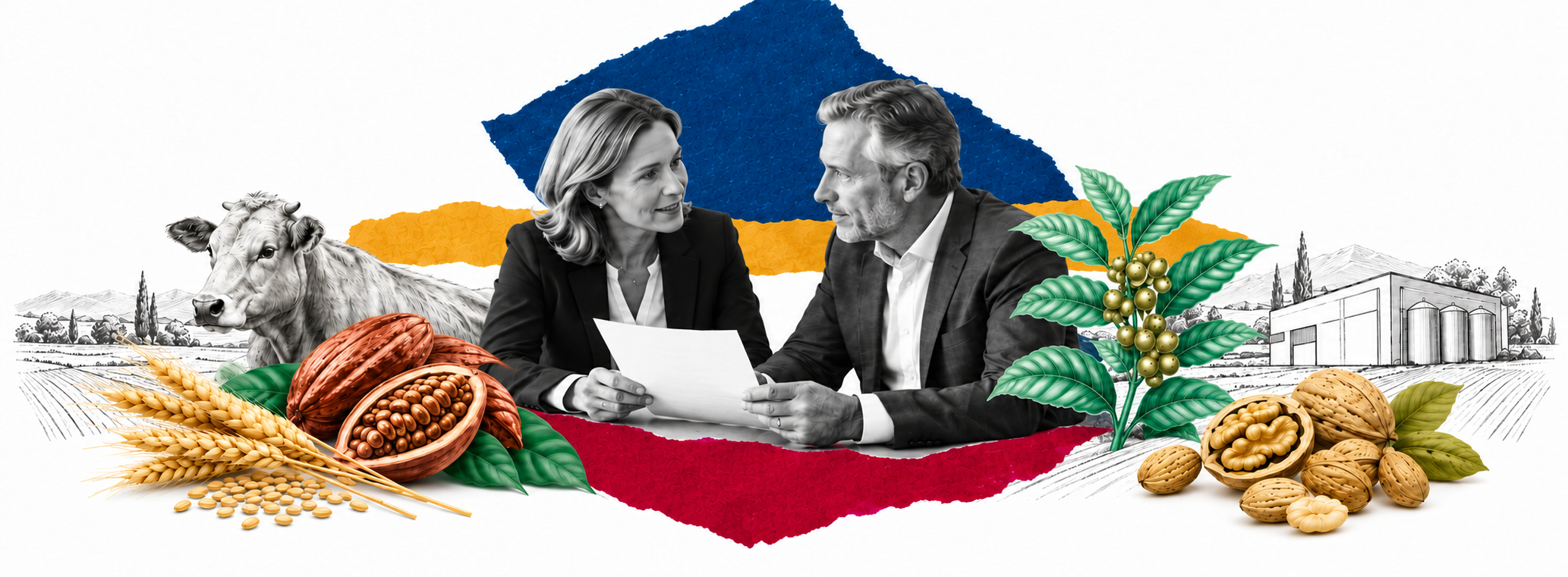 Commercial connections between businesses, products and international markets